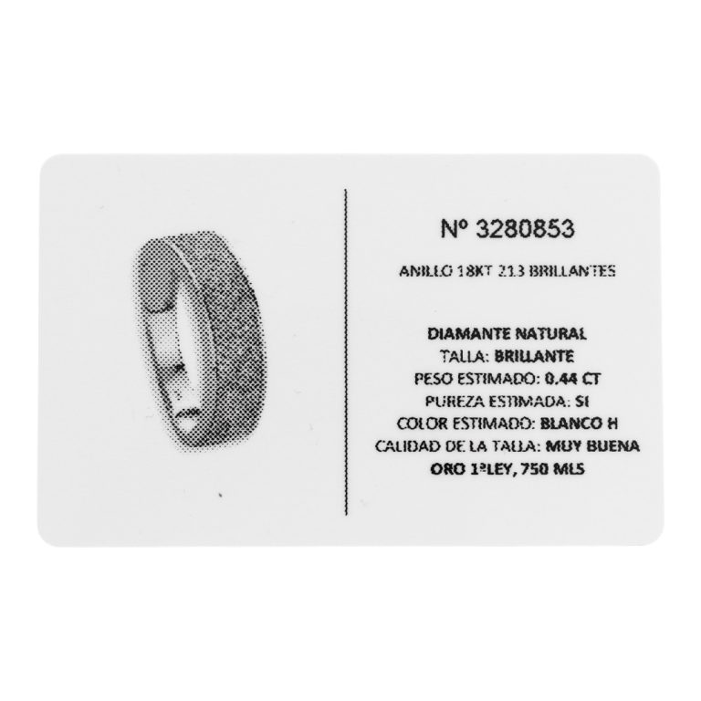 Anel Centeralia com diamantes em design minimalista, expressão de luxo discreto. Certificado.