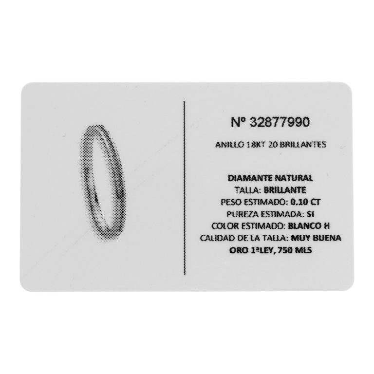 Anel Centeralia com diamantes em cravação de canal. Certificado.