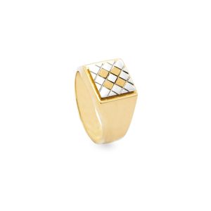 Anel FR Jewels Bicolor Xadrez