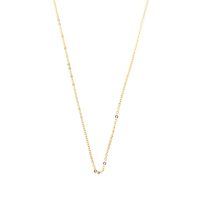 Colar de ouro grosso malha cadeado lapidado, elegante e intemporal.
