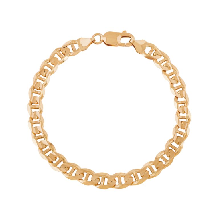 Pulseira FR Jewels em malha de barbela maciça.
