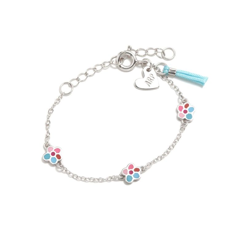 Pulseira Agatha Ruiz de La Prada New Bebé com flores esmaltadas em tons delicados.